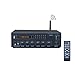 KEiiD WiFi & Bluetooth 5.0 Stereo Digital Amplifier Receiver for Home Audio BGM Music System, MUZO App Control Multi-Room Sync, Compact with FM Radio/USB/TF/AUX/Mic, Remote Control with Sleep Timerthumb 1