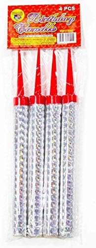 Birthday Wedding Bottle/Cake Party Candles Smokeless 1 Pack (4 pcs)