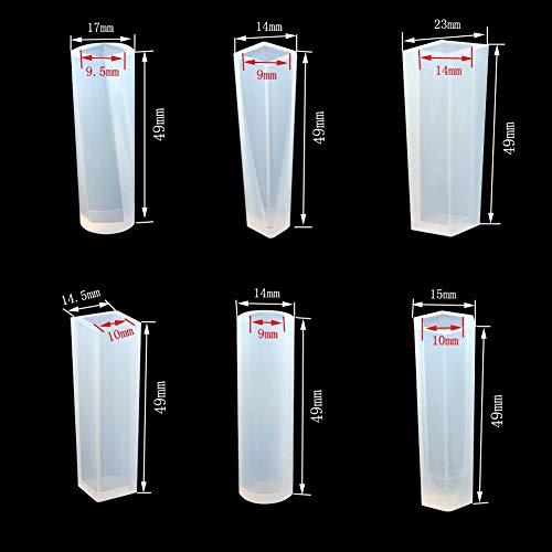 Woohmone Silicone Resin Kits Casting Molud Included 13 PCS Pendant Moulds, 10 PCS Stud Earrings and 100 PCS Eye Screw Pins for Craft Making DIY