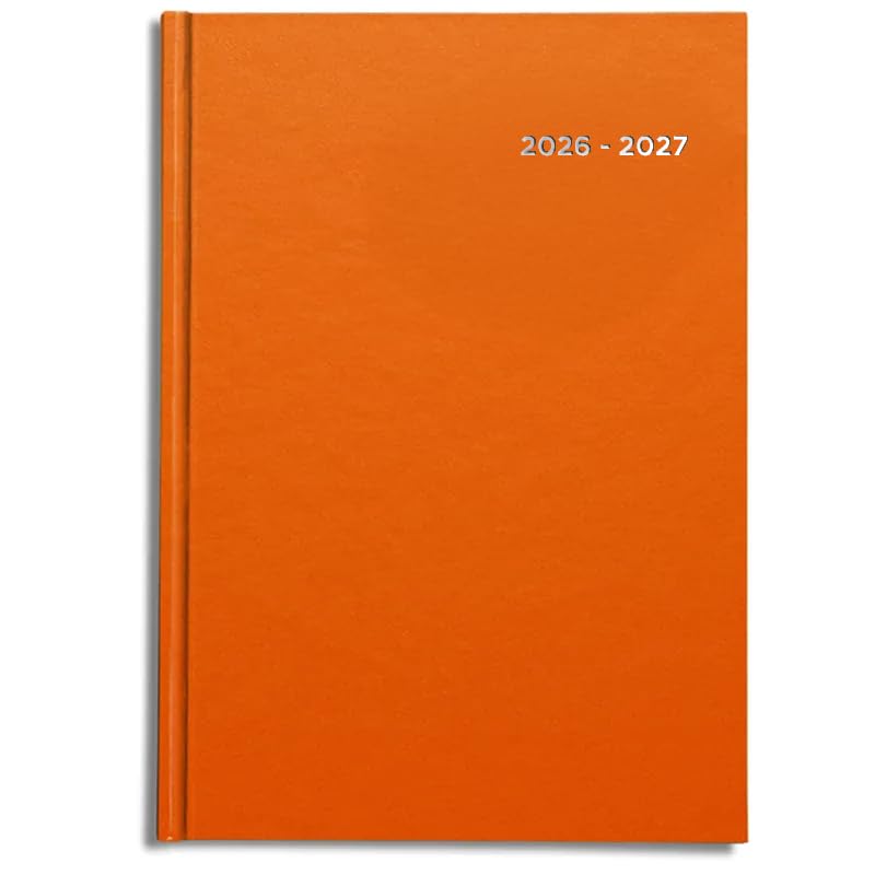 Academic Diary 2026-2027 A4 Page a Day by Pirongs | Mid year Diary 2026-2027 | A4 Diary, Hardback/Casebound Quality - Orange
