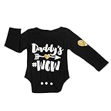 Efaster® Newborn Infant Kids Baby Boy Girl Romper Jumpsuit Bodysuit Outfit Letters Printed Clothes (6M)