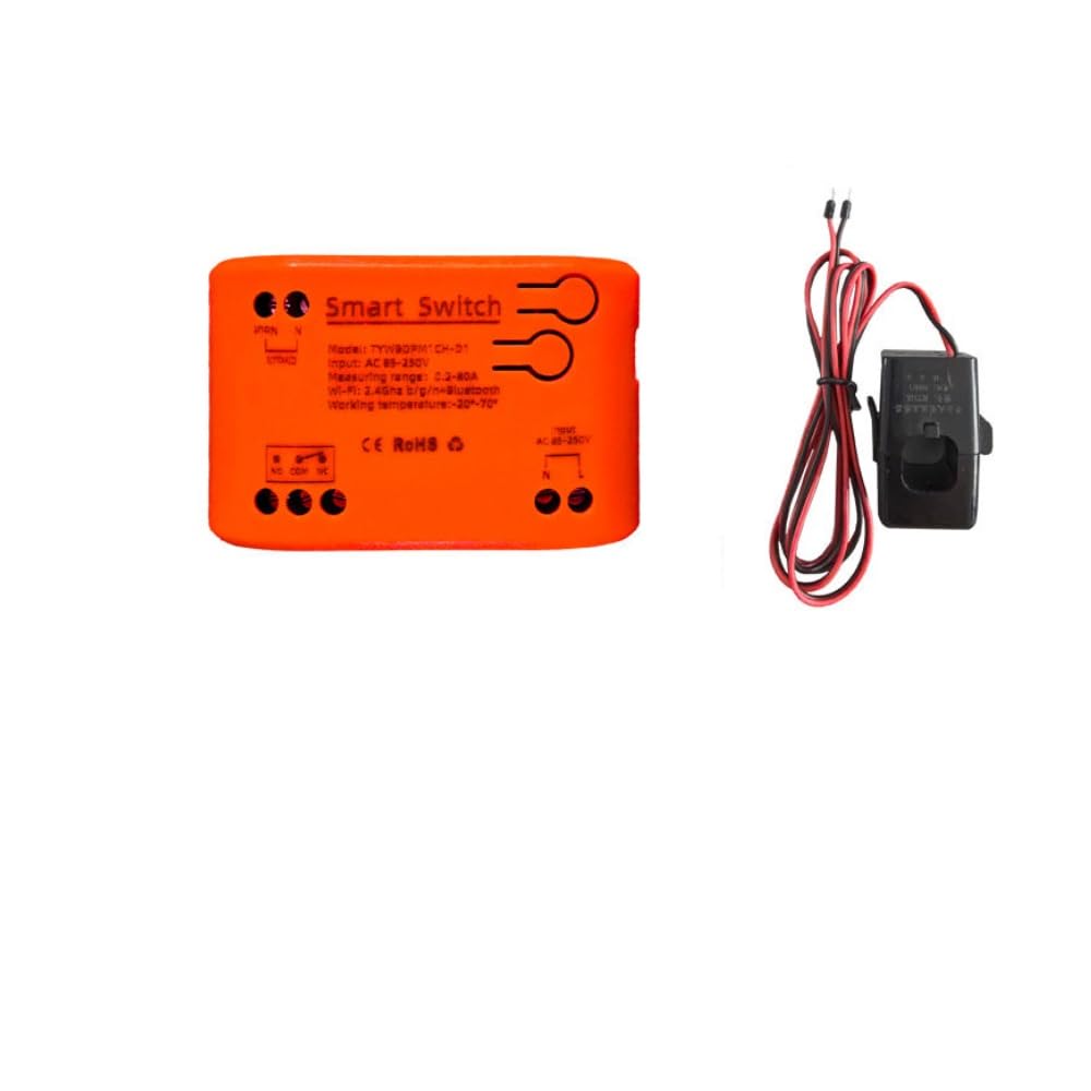 MHCOZY Tutya app WIFI Smart Energy Power Meter Monitor, Smart Single Phase Clamp Electricity Meter with 1 * 80ACT Current Transformer, Remote Monitor Meter Real-Time Electricity