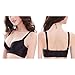 Bluewhalebaby Women's Push up Padded Smooth Comfort Satin Bra Classy Brassiere Black 34B