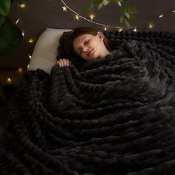 NEWCOSPLAY Super Soft Queen Blanket Grey Premium