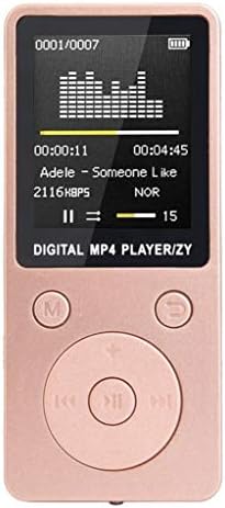 Ugood MP3 Player 2018 Fashion Portable MP3/MP4 Lossless Sound Music Player FM Recorder (Rose Gold)