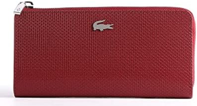 Lacoste Women's Chantaco Zippered Matte Piqué Leather Wallet