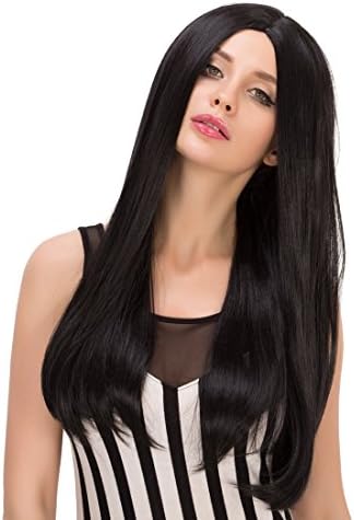 Winshope Wigs 24 Inch Long Curly Wig Cosplay Hair Women Girls Color(Black)