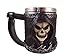A Drink with Death Skull Grim Reaper Coffee Mug Drink Cup, 14 oz