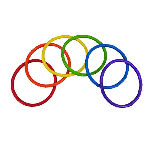 Aqua Classic Dive Rings 6 Pack LargeDiameter Diving Rings for