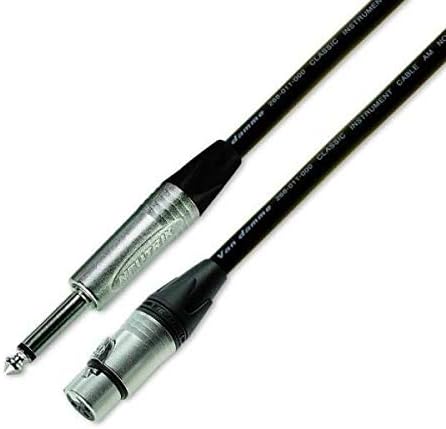 Van Damme Pro Grade Classic XKE Instrument Cable, Neutrik NP2X to NC3FXX, 0.5m