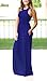 KORSIS Women's Summer Casual Loose Sleeveless Racerback Long Maxi Swing Dresses with Pockets Blue XL
