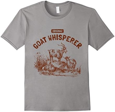 Men's Goat Whisperer T-Shirt. Goat Farming Tee XL Slate