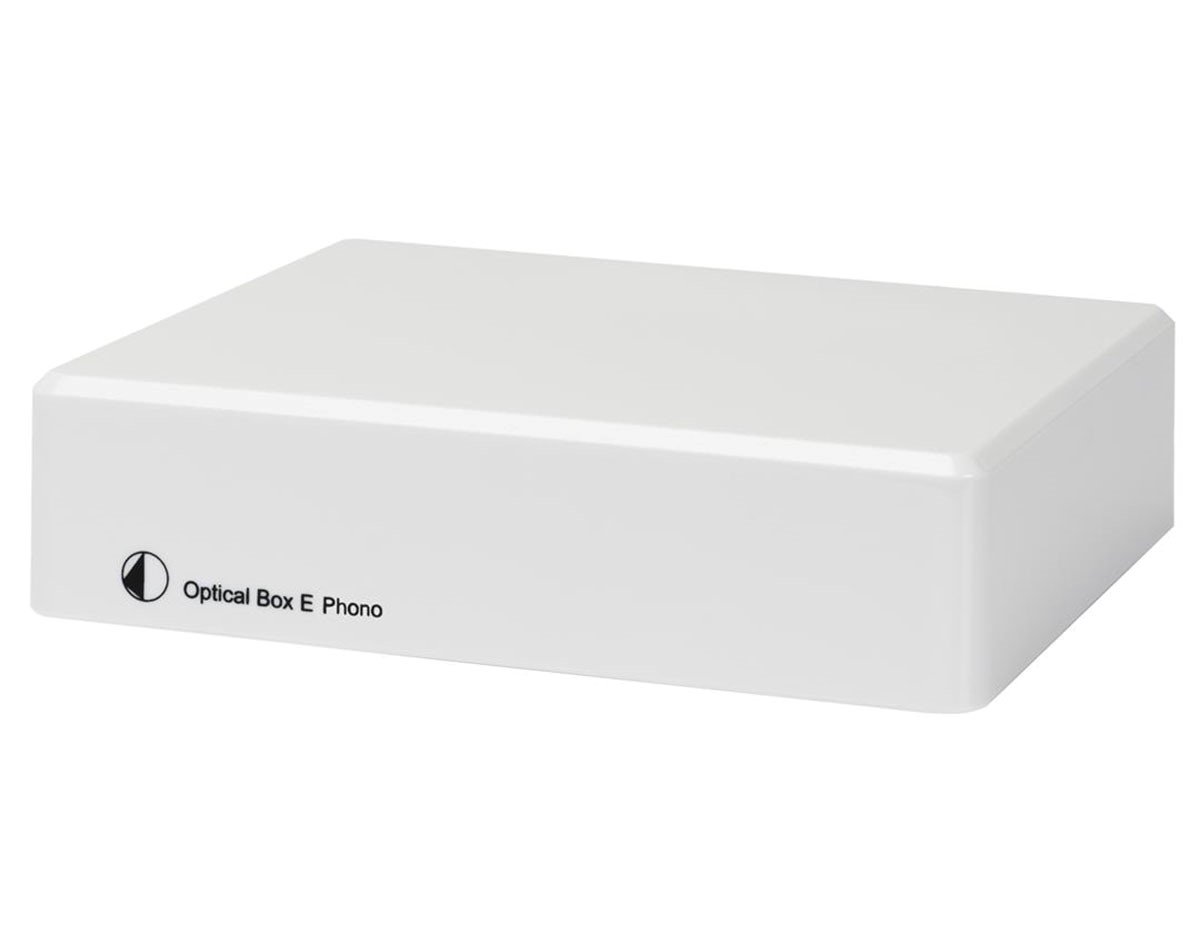 Pro-Ject Optical Box E Phono Box, Phono preamplifier with A/D converter & Line in/out (White)
