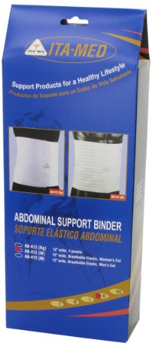 ITA-MED Women's Breathable Elastic Abdominal Binder (12" Wide), X-Large