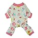 Fitwarm Cute Pink Pony Dog Pajamas Comfy Cotton Pet Pjs Shirts Clothes, X-small