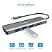 USB C Hub, LETSCOM 6 in 1 USB C Adapter with 4K HDMI, 3 USB 3.0 Ports, SD/TF Card Reader Compatible for USB C Devices