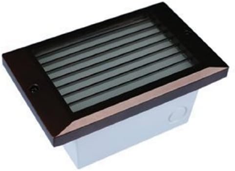 LST-L-WH-BZ LED Step Star Louver Cover 5W 120V 3100K Dimmable Wall or Ceiling Mount Recessed Light, Bronze Finish with Frosted Lens