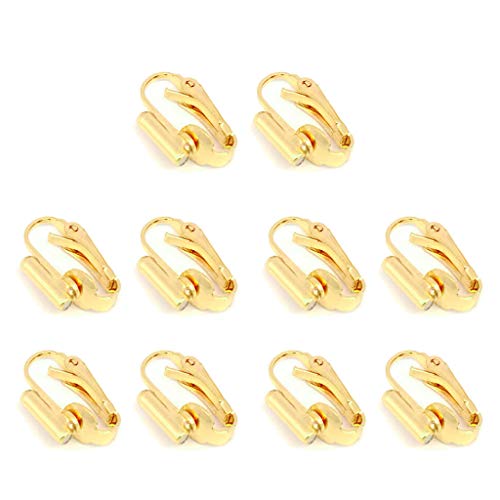 lixuesong Clip-on Earring Converter with Comfort Earring Pads U-Shaped Clip Ear Ring Findings for DIY Earring and Non-Pierced Ears