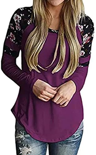 Internet Women Long Sleeve Tops, Fashion Love Heart Printed Round Neck Loose T-Shirt