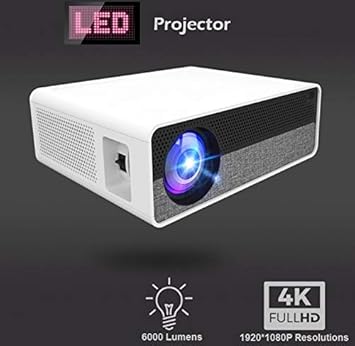 VIEWZONE Projector 4K Ultra HD 6000 Lumens Home Theater Projector Dolby Sound Speaker Projector for Home Office School