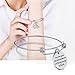 iJuqi Birthday Gifts for Women Girls - 3PCS Stainless Steel Inspirational Charm Bracelets Jewelry Set Motivational Expendable Bangles Ideas