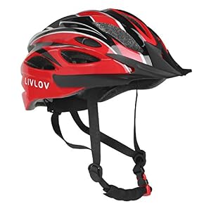 LIVLOV V1 Adult Bike Helmet 56-62CM with Visor, 18 Vents, Cycling Bicycle Helmets Adjustable Lightweight Youth Mens…