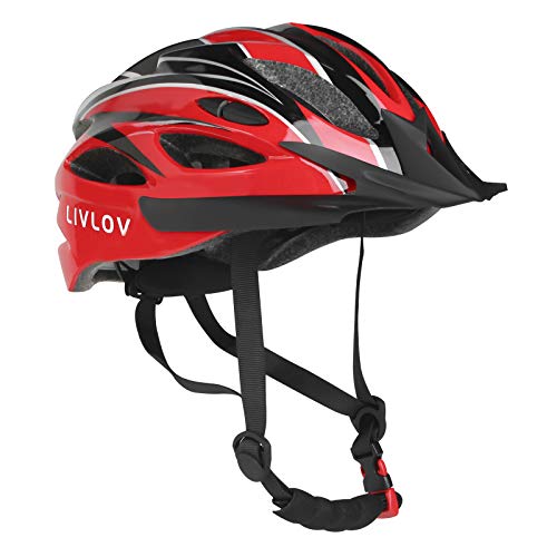 LIVLOV V1 Adult Bike Helmet 5662CM with Visor, 18 Vents, Cycling