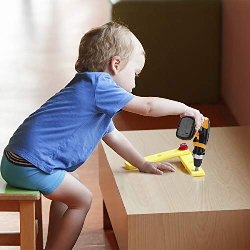 Toy Power Tool Drill, Kids Power Construction Tool Electric Drill with Goggle, Toddlers Toy Shop Tools for Boys - Thumbnail 3