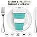Collapsible Coffee Cup - iGreely Silicone Folding Cup/Mug Sport bottle with Lids - Foldable & Portable & Lightweight Travel Cup for Outdoor Camping Hiking - BPA Free (Light Blue)