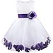 iEFiEL Kids Wedding Party Bowknot Petals Flower Girl Dress Junior Prom Pageant Party Gown