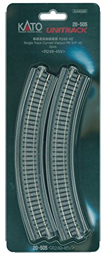 N 249mm 9-3/4" Radius 45-Degree Viaduct (2)