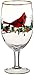 Lenox Winter Greetings Cardinal Iced Beverage Glasses (Set of 4), Clear