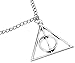Harry Potter Theme Necklace Silver Colour The Deathly Hallows Pendant