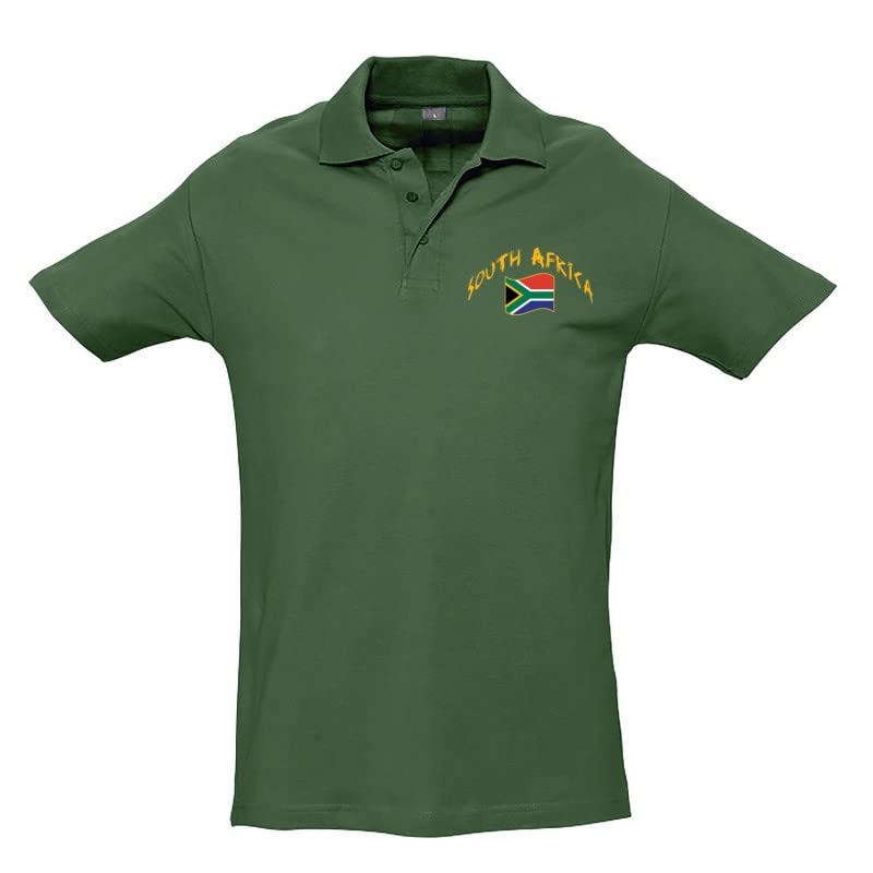 Supportershop Unisex Adult South Africa Rugby Polo Shirt, FR: M (Manufacturer's Size: M) Green