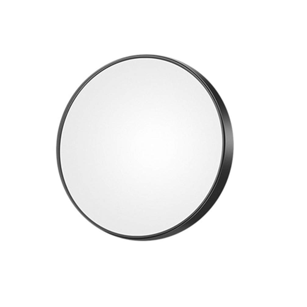 KALLORY Pocket Mirror 8.8cm 5X Magnifying Mirror Suction Cup Magnified Makeup Mirror Suction Cup Mirror for Precise Details Makeup Application (Black) Round Mirror