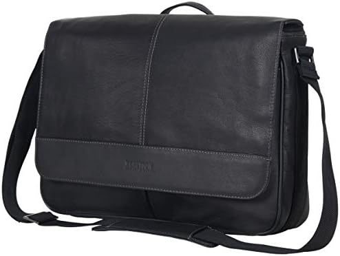 Kenneth Cole Reaction Risky Business Full-Grain Colombian Leather Crossbody Laptop & Tablet Flapover Messenger Bag, Black, One Size 4 Kenneth Cole Reaction Risky Business Full-Grain Colombian Leather Crossbody Laptop & Tablet Flapover Messenger Bag, Black, One Size