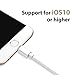 LYSENT Headphone Adapter to 3.5mm earbuds (2 Pack) Jack Adapter Earphone for Apple iPhone 7 and 7 Plus Lightning Connection Converter (White)