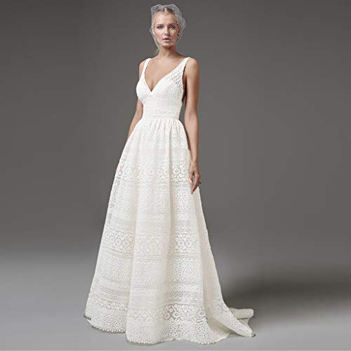 Caopixx Dress for Women Sweetheart Straps Plus Size Wedding Dress Lace Wedding Gowns Mermaid for Bride - Thumbnail 2