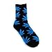Marijuana Weed Leaf Men/Women Sport socks Colourful Cotton High Socks (BJF25-15sapphire Blue+ Blue Leaf)