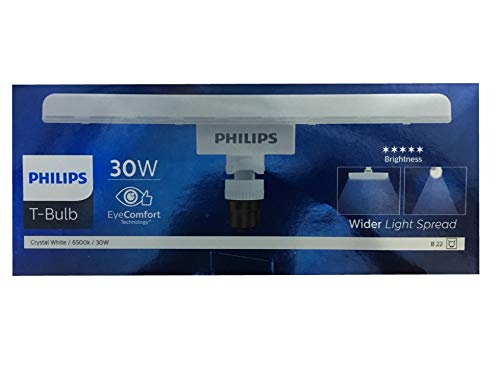 Philips Lighting India 30W Plastic LED T-Bulb Base B22 (Crystal White)