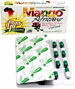 African Mango (mango africano) for Weight Loss Pills Fat Burner Bromelina,te Verde,sabila,nopal by African Mango