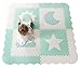 Interlocking Foam Baby Play Mat Tiles - Large Non-Toxic Puzzle Floor Mat for Kids, 61” x 61” Nursery Crawling Mat, Safe & Protective for Infants & Toddlers Duck Egg Blue & White