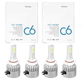 9005+9006 Combo LED Headlight Conversion Kit Bulbs High/Low Beam 6000K White Super Bright HB3 HB4 Fits GMC Sierra 2500 3500 HD