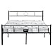 GreenForest Full Size Bed Frame Platform with Headboard and Stable Metal Slats Mattress Base Boxspring Replacement, Black