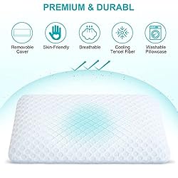 MUUEGM Gel Memory Foam Pillows, Cooling Pillow for