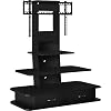 Ameriwood Home Galaxy TV Stand with Mount and Drawers for TVs up to 70″ Wide, Black
