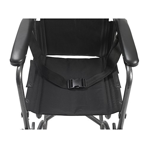Drive Medical TR37E-SV Lightweight Steel Transport Wheelchair, Fixed Full Arms,17-Inch Seat - Thumbnail 4