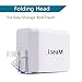 USB Wall Charger Travel Adapter universal smart Charger AC Foldable Plug 24W Dual ports for iPhone iPad Samsung Galaxy Android smartphone Tablets (White)