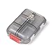 Shuxy Portable Travel Organizer Prescription & Medication Reminder Pill Box Pocket Pill Box Dispenser Jewelry Screws Container,10 Compartments, Translucent Black
