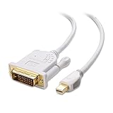 Cable Matters Mini DisplayPort to DVI Cable (Mini DP to DVI Cable) in White 10 Feet - Thunderbolt | Thunderbolt 2 Port Compatible